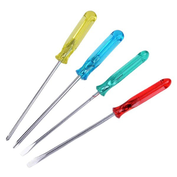 Obeng Set 4Pcs Screwdriver Tools Plus Min 4mm 5mm + - Multifungsi Perkakas Tangan 4in1 Screw Drivers Minus Obeng Bunga