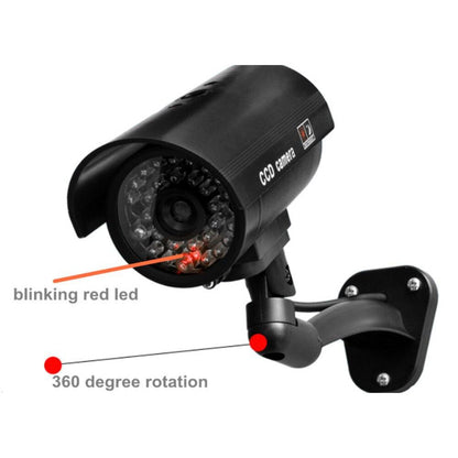 Kamera CCTV Palsu Dummy Fake Camera OUTDOOR Lampu Simulasi Tiruan Toko Rumah Kantor Tempat Parkir