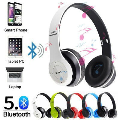 HEADPHONE BLUETOOTH P47 Headset Bando Gaming Lipat Wireless Audio Stereo Super Bass 5.0 EDR Travel