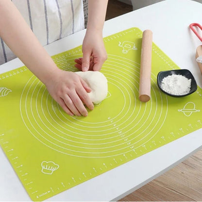 Alas Adonan Kue Silikon 40x50Cm Anti Lengket Baking Mat Tatakan Giling Roti Donut Pizza Silicone