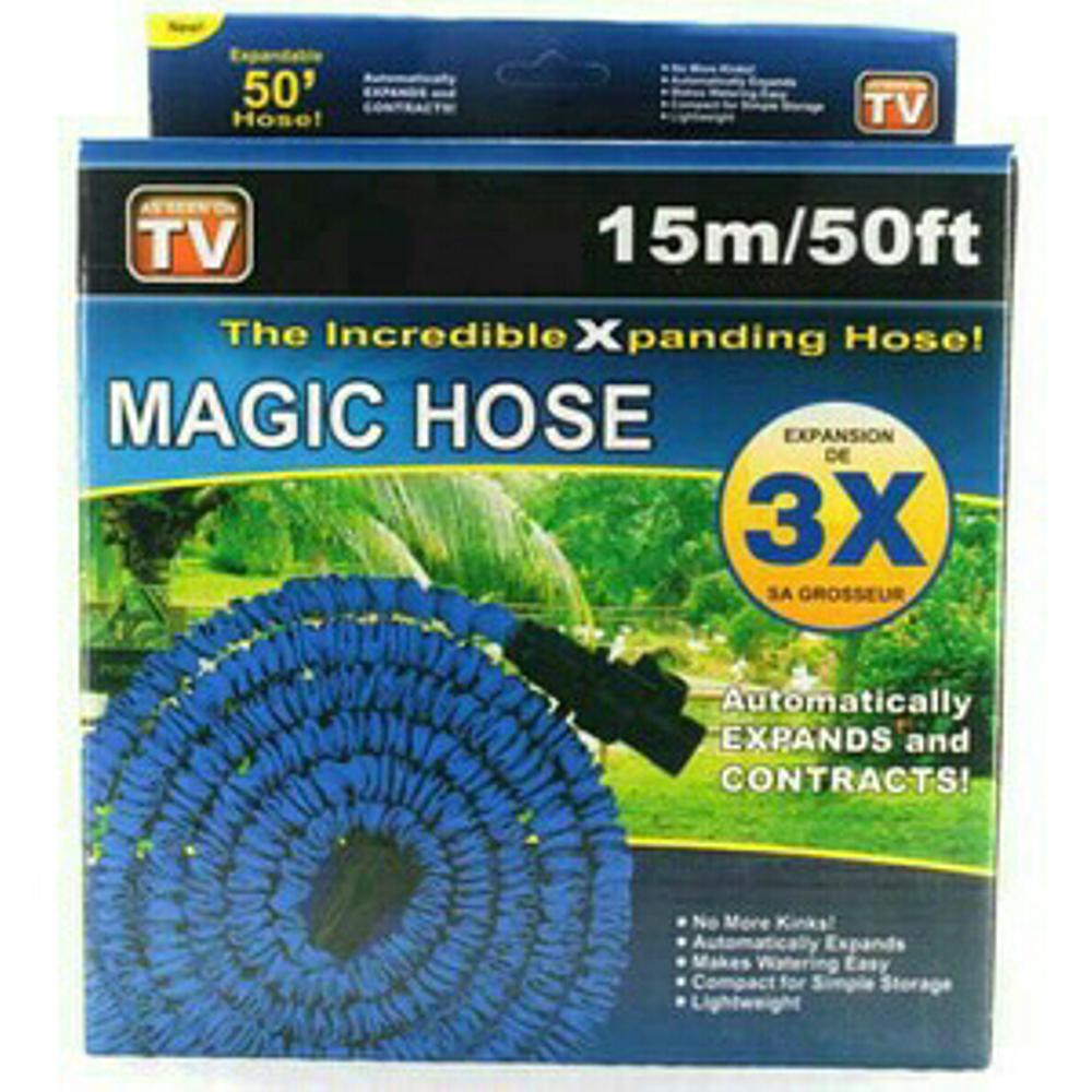 SELANG AIR AJAIB ELASTIS Magic Hose 15 Meter/50 ft Alat Semprot Shower Jet Kran Taman