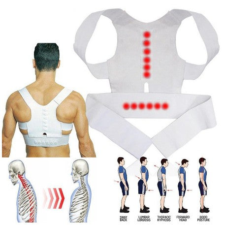 Posture Support Sport Power Magnetic Penegak punggung Rompi Alat Penyangga Tulang Belakang Bongkok