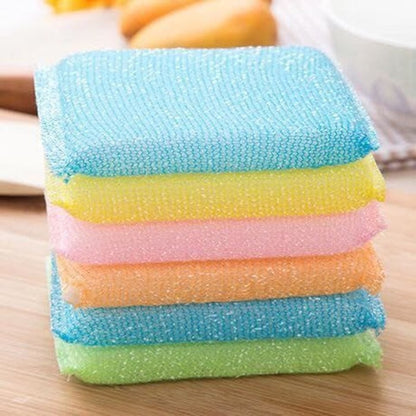 Spons Cuci Piring Warna Warni Spon Sponge Sabut Jaring Alat Dishwashing Dapur Masak Busa Serbaguna