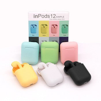 Headset Bluetooth Wireless TWS Inpods 12 Macaron Color TWS i12 Headset Wireless V5.0