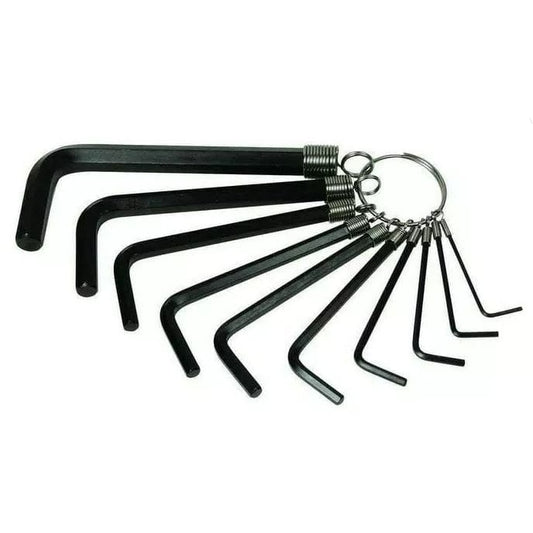 Alat Bengkel Motor KUNCI L Set 10pcs Hex Key Wrench Tools Set 10IN1 Hexagonal Segienam