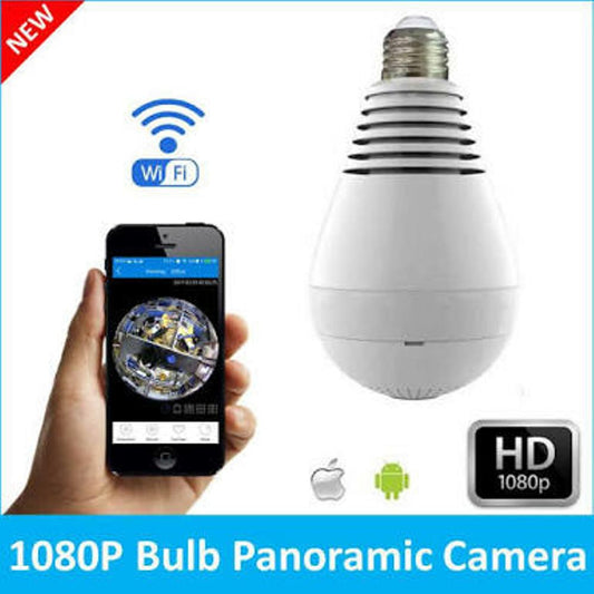 Kamera Lampu V380 CCTV Bentuk Bohlam Panorama V360 SPY Camera Hidden pengintai wifi IP Cam Wireless