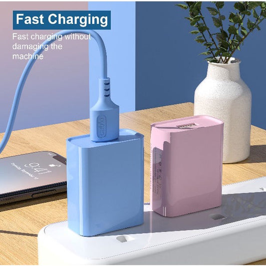 Travel Adaptor Charger MACARON Fast Charging 3.1A + Cable Micro USB 100Cm / Adapter Transfer Data + Kabel Bulat Casan Handphone Mikro Quick Charge 3.0 1m For Smartphone Samsung Oppo Vivo Xiaomi Redmi realmi