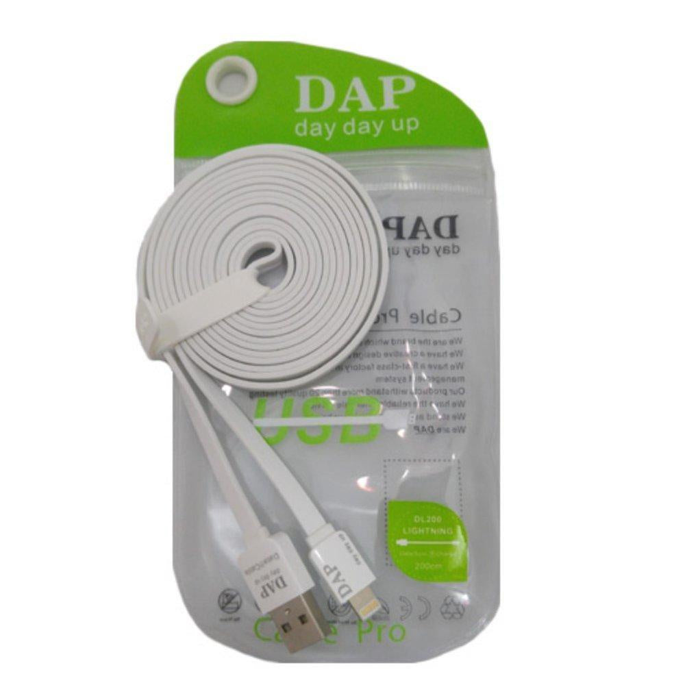 Kabel Data DAP DL200 Cable Charger Light-ning For 1-p Fast Charging 2.4A 200Cm