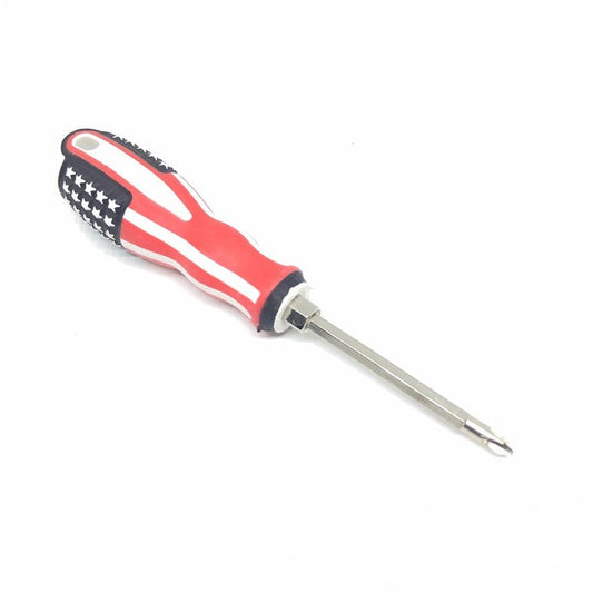 OBENG amerika Bolak Balik AMERIKA Min Plus 2in1 Screwdriver - + USA Mata Gagang karet Magnet Minus 5 inch 5"