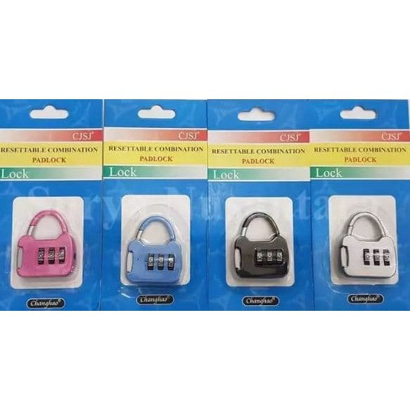 Gembok Tas Koper Kode Angka Gembok Numeric Padlock Colorfull Kunci Tas Ransel Kombinasi Anti Maling