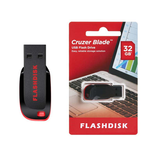 Flashdisk 32GB Cruzer Blade Flash Disk USB Original 32 GB Flash Drive Transfer Data Original