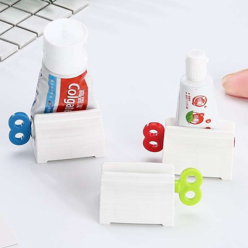 Dispenser Odol Model Roll Putar / Alat Penjepit Penggulung Pasta Gigi / Alat Putar Pencet Gulung Tube Krim Kosmetik Toothpaste Squeezer Holder Praktis