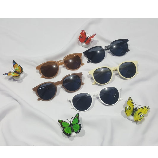 KACAMATA KOREA Anti Radiasi SunGlasses Hitam Kaca Mata Fashion Lensa Retro Bulat Pria Wanita Import