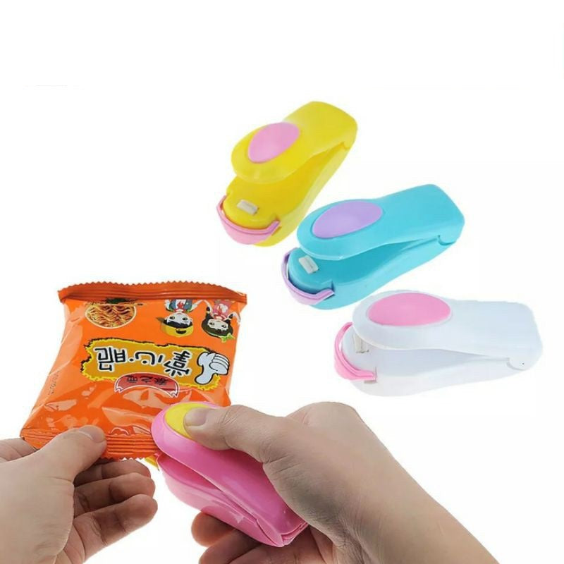 Super Handy Sealer Pengemas Makanan / Mini Hand Sealer Perekat Plastik- Putih #EC008