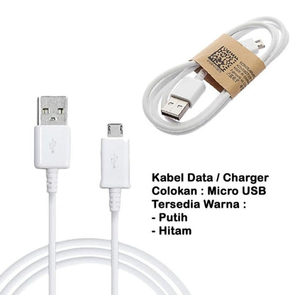 [CO 1K] Kabel Data Micro USB Putih Panjang 1 Meter || Cable Bulat 1m 100cm 1A Smartphone Handphone Hp Mikro