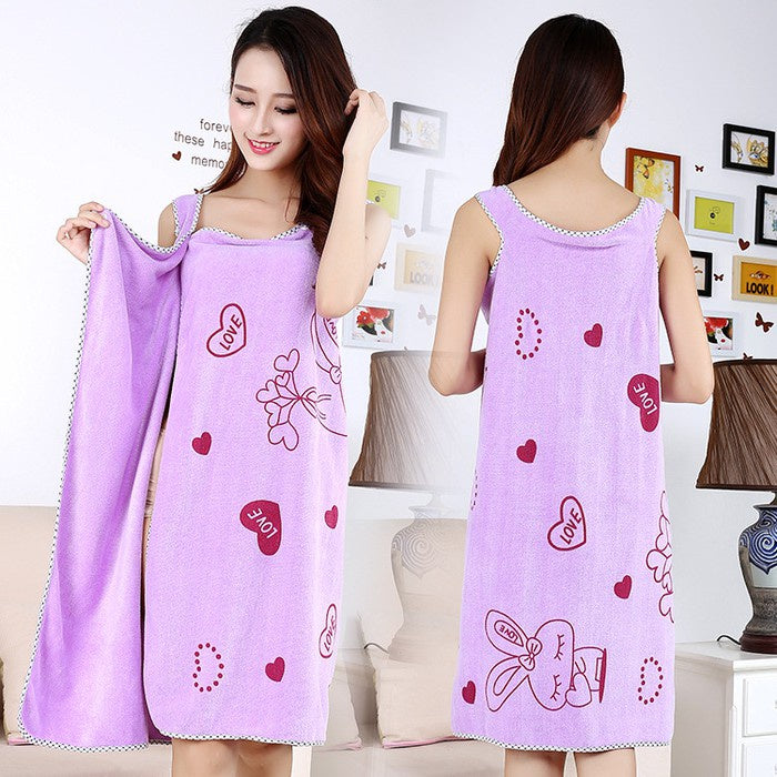 Baju Handuk Mandi Karakter Wearable Towel Kimono Renang Multifungsi / Bath Towel