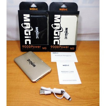 Powerbank MAGIC M3 9000Mah Single USB Output Power Bank Original