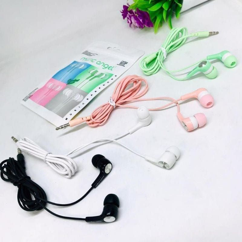 Headset Music Angel Macaron Earphone Handsfree Stereo Extra Bass earphone Termurah Berkualitas Murah