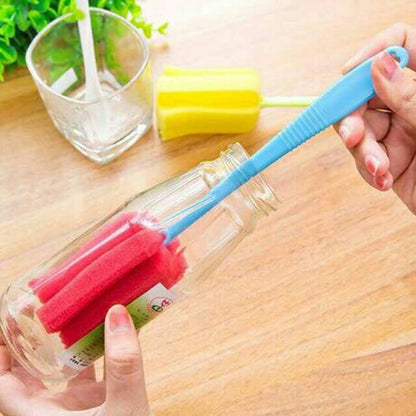 Spons Tongkat Pembersih Botol Minum / Sikat Busa Pembersih Dot Susu Bayi / Cleaner Sponge Stick Sikat Spon Pencuci Gelas Serbaguna