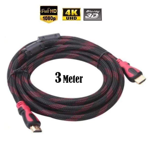 Kabel Sambungan 1.5 Meter 3 Meter 5 Meter Serat Jaring High Quality Male to Male Extender 1080P Penghubung HD ke TV Proyektor Monitor