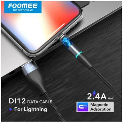 Kabel Data Magnetic Foomee DI12 120Cm Lightning For Iphone 2.4A Fast Charging