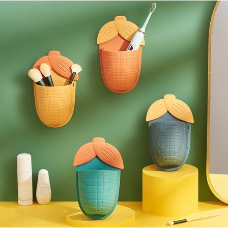 Tempat Sikat Gigi Odol Model Jagung / Rak Gantungan Tempel Dinding Motif Corn Kamar Mandi / Storage Wall Rack Sabun Cukuran Sisir Wadah Serbaguna