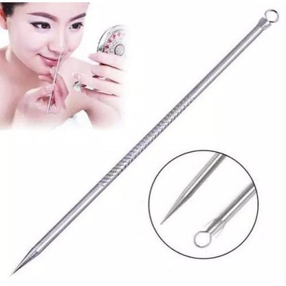 Pinset Komedo 2in1 Facial Blackhead Removal Alat Pencetan Penghilang Jerawat Pembersih Wajah Jarum