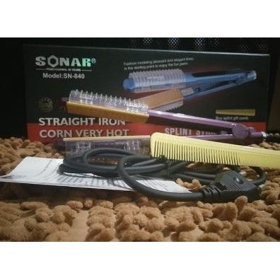 Catokan Rambut 2in1 Sonar SN 840 Plat Lurus & Curly Alat Catok Hair Blow Curl Straight Iron Styling