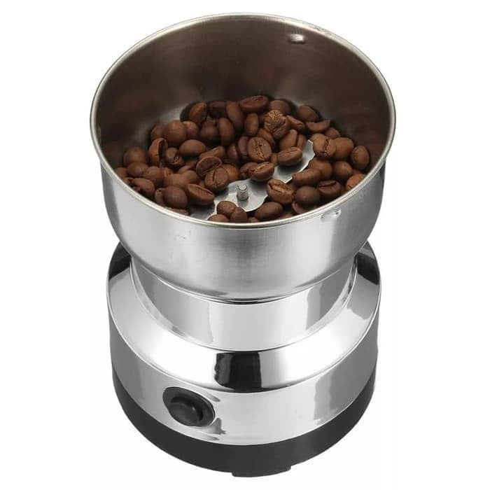 Alat Penggiling Biji Kopi Elektrik Coffee Grinder Bahan Stainless Steel Anti Karat Blender Giling Kacang Serbaguna