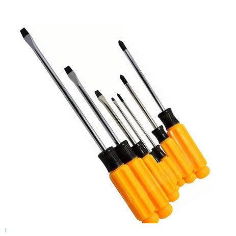 Obeng Set 7 Pcs Kepala Magnet Fatick Screwdriver Tools Multifungsi Batang Mata + - Bunga Min Plus