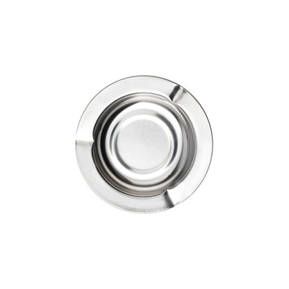 Asbak Rokok Stainless Steel Anti Karat 12 cm / Tempat Abu Ampas Rokok Wadah Bulat Tatakan Mangkok Sampah / Ashtray Cigarette Seng Simple Untuk Souvenir Pernikahan Cafe Hotel Resto Kantor