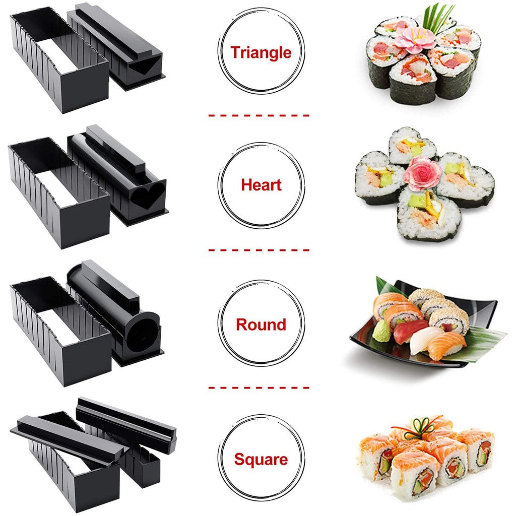 Sushi Maker Set 11in1 Alat Gulung Cetakan Pembuat Bento Makanan Jepang Kimbab Nasi Nori Lengkap Unik