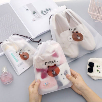 Travel Pouch Organizer Bag Tas Serut Mini Tempat Penyimpanan Alat Make Up Mandi Waterproof Anti Air