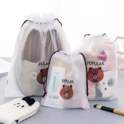 Travel Pouch Organizer Bag Tas Serut Mini Tempat Penyimpanan Alat Make Up Mandi Waterproof Anti Air