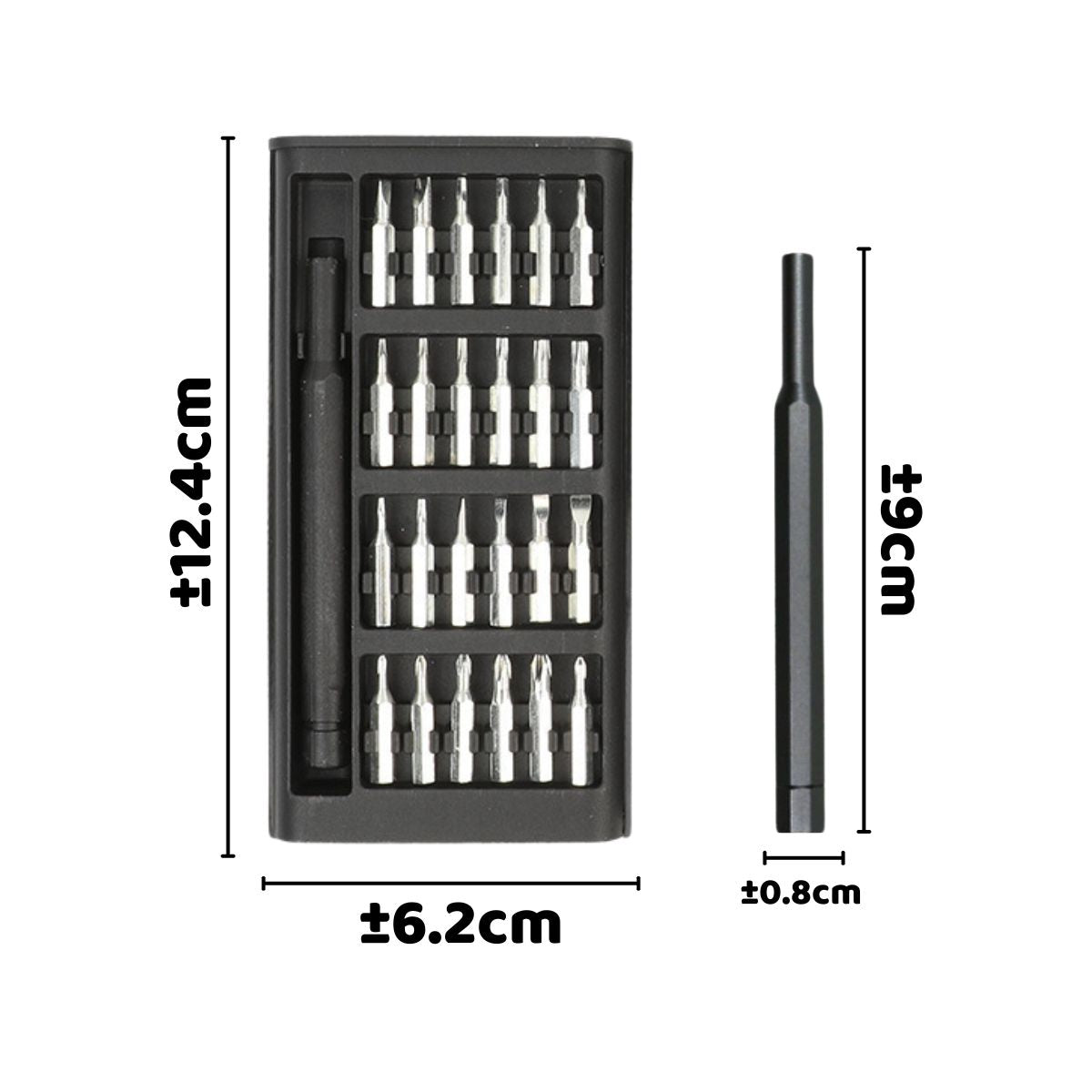 Obeng Set 24in1 Kepala Magnetic / Alat Perkakas Perlengkapan Service HP Jam Tangan Laptop Komputer Kamera Drone Elektronik / Screwdriver Bits Hardware Tools 24Pcs / Peralatan Tangan Pembuka Skrup Baut Alat Bengkel Elektronik Serbaguna Rumah Tangga