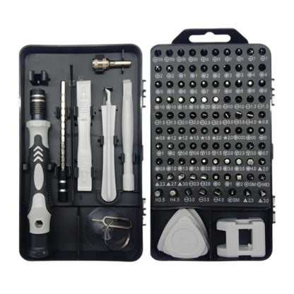 Obeng Set 115 in 1 Kepala Magnetic / Alat Perkakas Perlengkapan Service Komputer Laptop Kamera Hp Jam Tangan Drone Radio Elektronik / Screwdriver Screw Bits Hardware Tools kit 115Pcs / Peralatan Reparasi Pembuka Mata Baut Alat Bengkel Multifungsi