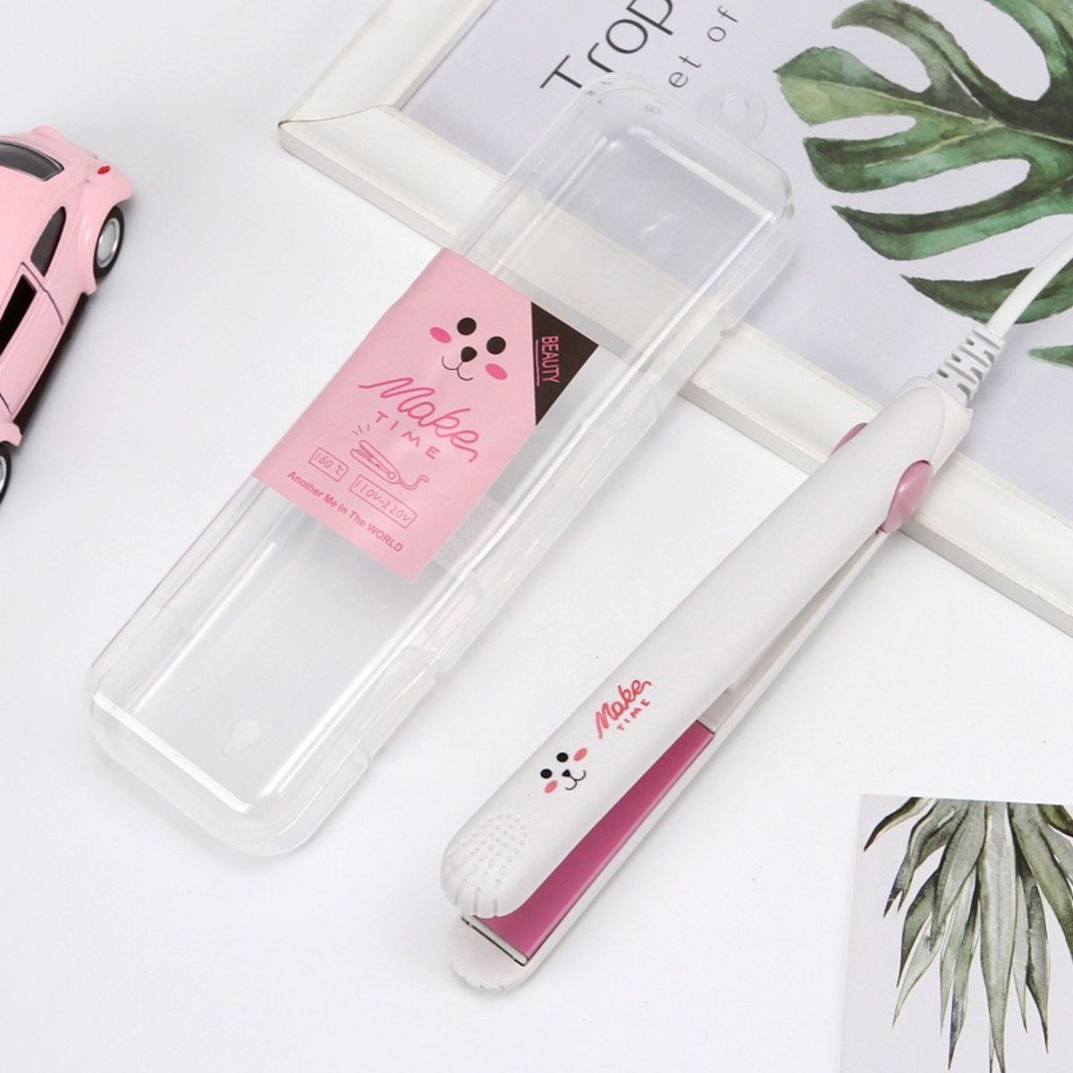 Catokan Rambut Mini Make Time Karakter 2IN1 Lurus Curly Keriting Alat Catok Kemier For Travelling