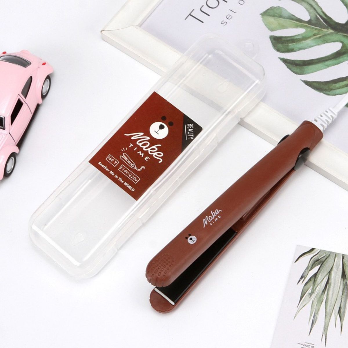 Catokan Rambut Mini Make Time Karakter 2IN1 Lurus Curly Keriting Alat Catok Kemier For Travelling