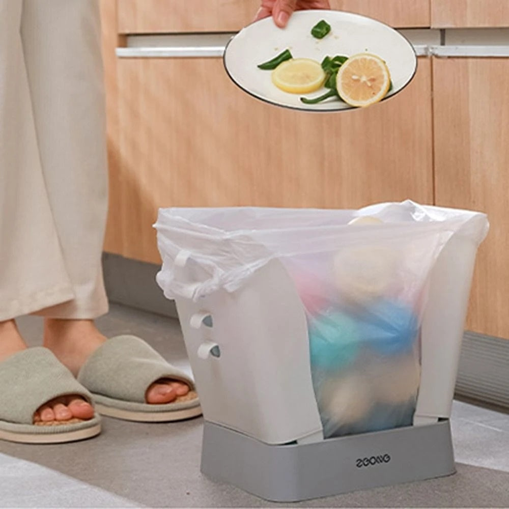 Tempat Sampah Lipat Multifungsi / Penyangga Tong Sampah Dapur Adjustable / Magic Trash Bin Flexible Wadah Pembuangan Sampah Kamar Mandi Toilet Mobil Dapur Kantor Mini