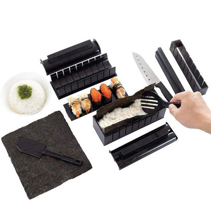 Sushi Maker Set 11in1 Alat Gulung Cetakan Pembuat Bento Makanan Jepang Kimbab Nasi Nori Lengkap Unik