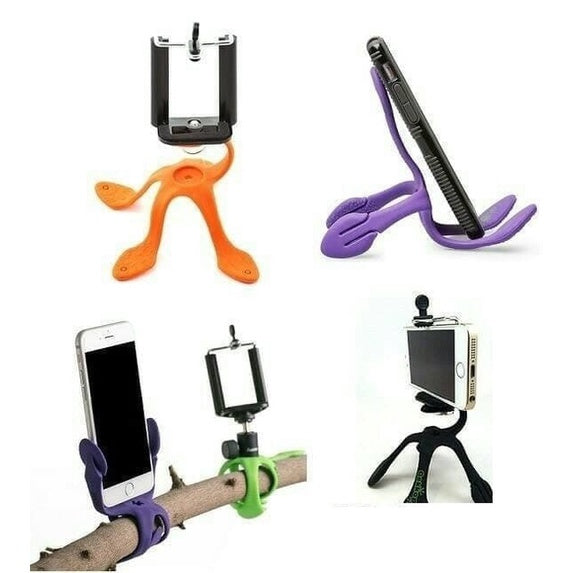 [MA] Gekko Pod Gekkopod Flexipod + Holder U Mini Tripod Kaki Cicak Flexible Pod Standing HP Universal