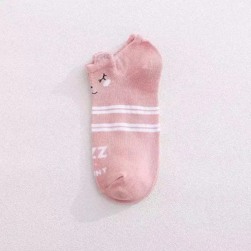 Kaos Kaki Pendek Karakter Hewan Motif Kuping Lucu / Socks Alas Sepatu Kaus Semata Kaki Lembut Nyaman Korean Fashion Wanita Anak Remaja Pelindung Jari Tumit Kaki Anti Lecet Cute Animal