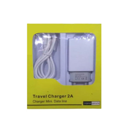 Travel Charger Micro USB Brand A82 2A untuk Android Oppo Vivo Xiaomi Realme Wall Charging Adapter Transfer Data Adaptor Casan Handphone Fast Charging 2.0A Kabel Bulat Cable Putih