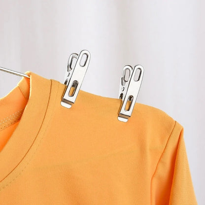 Klip Jepitan Serbaguna Bahan Stainless Steel Penjepit Jemuran Baju Kaos Kaki Pakaian Dalam Laundry Clip Pin Jepit Untuk Snack Makanan Foto Gambar Dekorasi Dinding