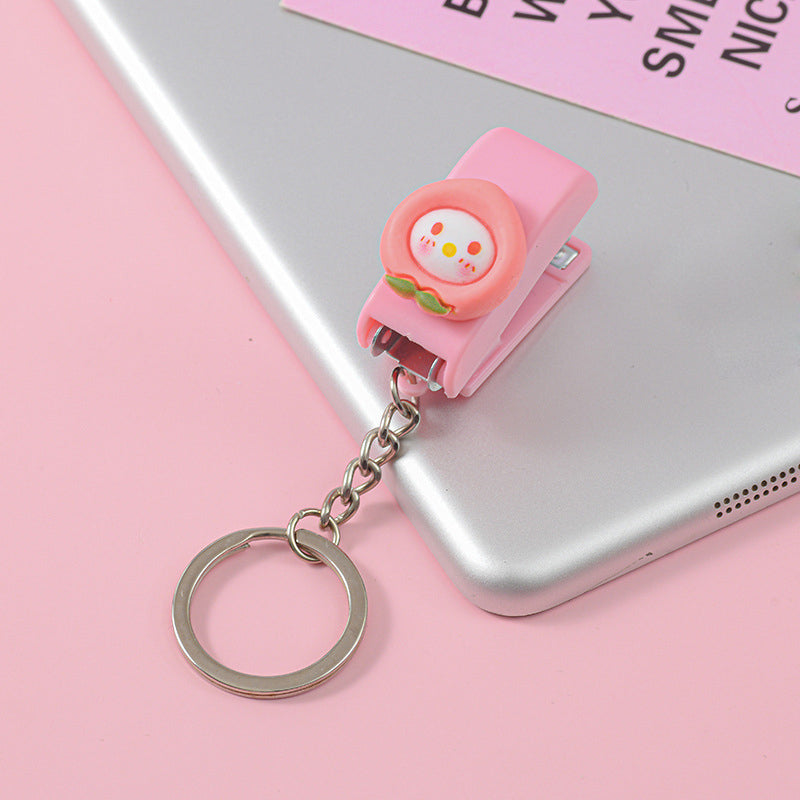 Stapler Mini Karakter - Gantungan Kunci - Hiasan Gantung Tas Steples Cekrekan Penjilid Buku Bungkus Makanan / Staples Keychain Mini Character Alat Perlengkapan Alat Tulis Sekolah Kantor Motif Unik Lucu Untuk Souvenir Pernikahan