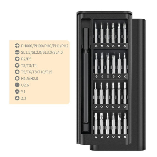 Obeng Set 24in1 Kepala Magnetic / Alat Perkakas Perlengkapan Service HP Jam Tangan Laptop Komputer Kamera Drone Elektronik / Screwdriver Bits Hardware Tools 24Pcs / Peralatan Tangan Pembuka Skrup Baut Alat Bengkel Elektronik Serbaguna Rumah Tangga