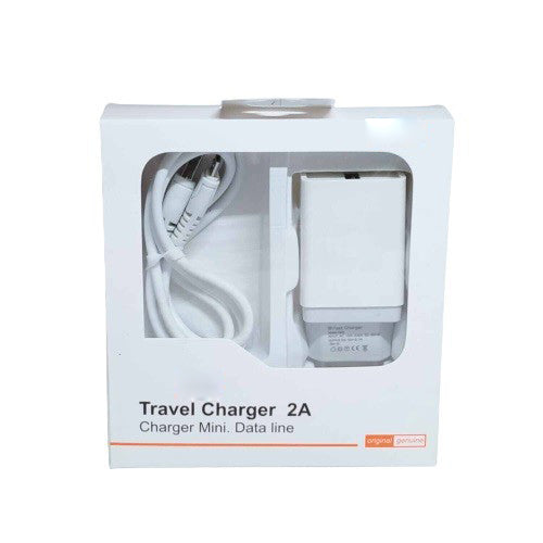 [MA] Travel Charger Micro USB Brand A82 2A untuk Android Oppo Vivo Xiaomi Realme Wall Charging Adapter Transfer Data Adaptor Casan Handphone Fast Charging 2.0A Kabel Bulat Cable Putih