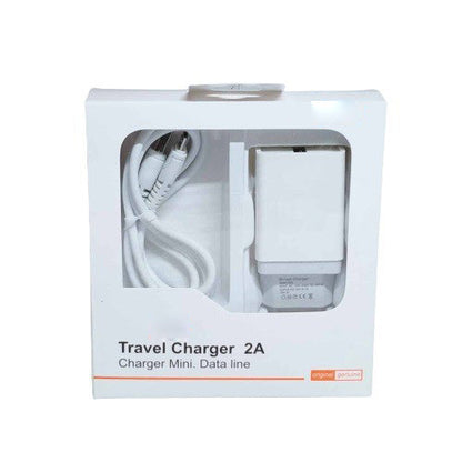 [MA] Travel Charger Micro USB Brand A82 2A untuk Android Oppo Vivo Xiaomi Realme Wall Charging Adapter Transfer Data Adaptor Casan Handphone Fast Charging 2.0A Kabel Bulat Cable Putih