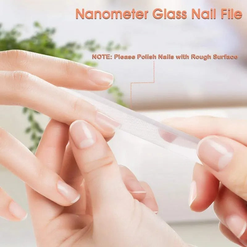 Alat Kikir Kuku Nano Glass / Nail Buffer Asahan Kaca Pengkilap Kuku Nail Polisher Crystal Amplas Alat Pengkikir Manicure Pedicure Perawatan Kuku Kaki Tangan penghalus