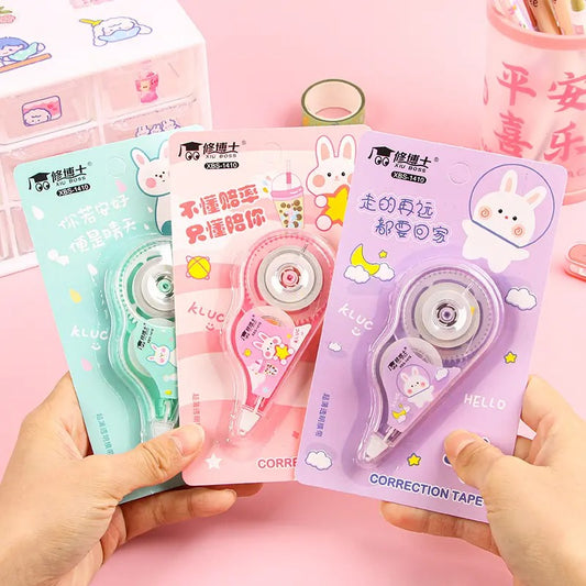 Tipe-X / Correction Tape Roll Karakter Pita Koreksi Gulungan Tidak Mudah Robek Tipex Kertas Penghapus Tulisan Pulpen Perlengkapan Alat Tulis Sekolah Kantor Unik Lucu Cute Anak